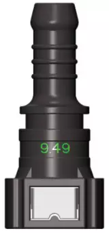 Топливный быстросъемный штуцер 9.49-ID9.5-180° | NS03-D8, прямой