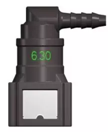 Топливный быстросъемный штуцер 6.30-ID3-90° | NS03-A2, угловой