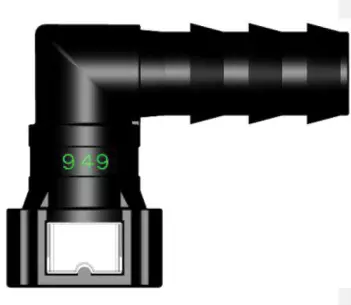 Топливный быстросъёмный штуцер 9.49-ID14-90° | NS03-D15, угловой