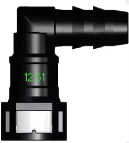 Топливный быстросъёмный штуцер 12.61-ID12-90° | NS03-G32, угловой