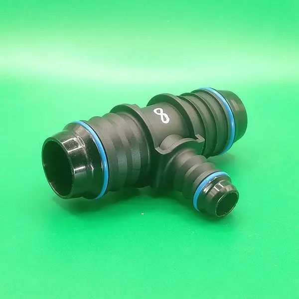 Переходник-тройник ID21-ID12-ID21-Т-образный для системы охлаждения, угловой | NS09-T29-8N