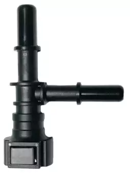 Топливный быстросъемный штуцер 9.49-9.49(180°)-7.89(90°)T | NS03-D31, Т-образный