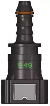 Топливный быстросъемный штуцер 9.49-ID6-180° | NS03-D1, прямой