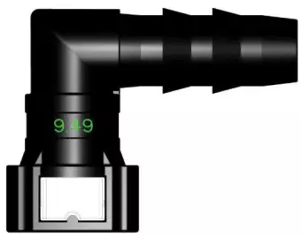Топливный быстросъёмный штуцер 9.49-ID12-90° | NS03-D17, угловой