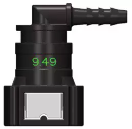 Топливный быстросъемный штуцер 9.49-ID4-90° | NS03-D10, угловой