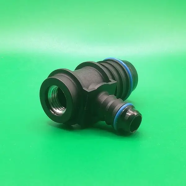 Переходник тройник  ID21-ID12-m14-Т-образный для системы охлаждения, угловой | NS09-LM1