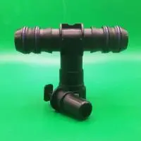 Быстросъем тройник с запорным клапаном 15.82-ID21-ID21-90° системы охлаждения, угловой | NS09-ZF-2