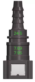 Топливный быстросъемный штуцер 7.89-ID6-180° | NS03-B1 прямой