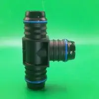 Переходник-тройник ID21-ID21-ID21-Т-образный для системы охлаждения, угловой | NS09-T24-WG