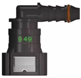 Топливный быстросъемный штуцер 9.49-ID6-90° | NS03-D2, угловой